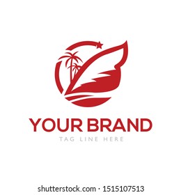 Digital print vector illustration logo design template