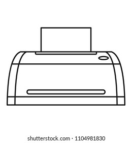 Digital printer icon. Outline illustration of digital printer vector icon for web design isolated on white background