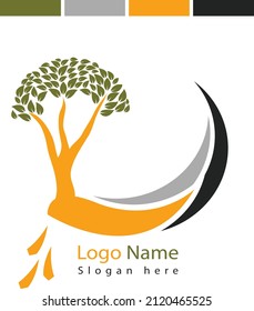 Digital Printing Logo Design  Tree Logo Design