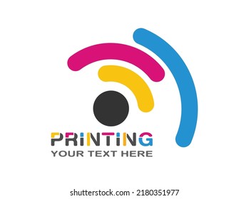 Digital printing or photo printing. Vector template of a logo, sticker or sticker for creative design and thematic design. Flat style