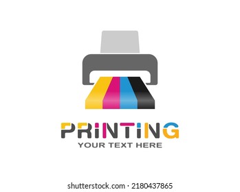 Digital printing. Vector template for a logo, sticker or sticker for creative design and thematic design. Flat style