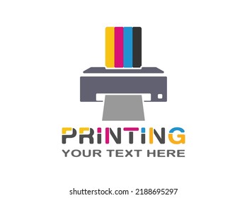 Digital printing. Vector template for a logo, sticker or sticker for creative design and thematic design. Flat style