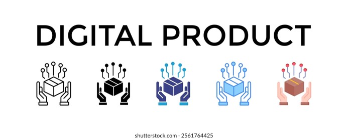 Digital Product Collection With Five Icon Combinations