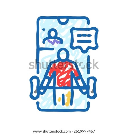 digital product creation doodle icon sketch vector. digital product creation sign. isolated symbol illustration