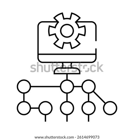 digital product creation line icon vector. digital product creation sign. isolated contour symbol black illustration