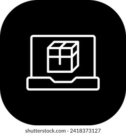 Digital product product development icon with black filled line outline style. digital, product, technology, business, development, concept, innovation. Vector Illustration
