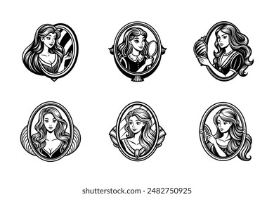 digital product features a meticulously crafted logo design of an endearing and attractive female character. 