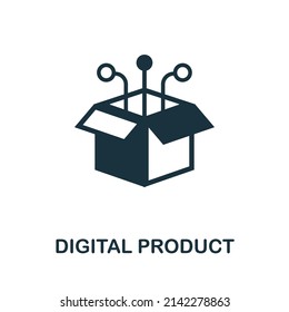 Digital Product Icon. Monochrome Simple Digital Product Icon For Templates, Web Design And Infographics
