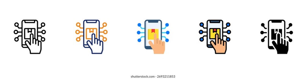 Digital Product Icon Multiple Style Vector Illustration