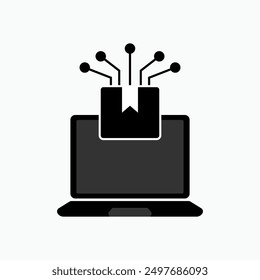 Icono de Producto digital. Símbolo de dispositivo presentado - Vector.