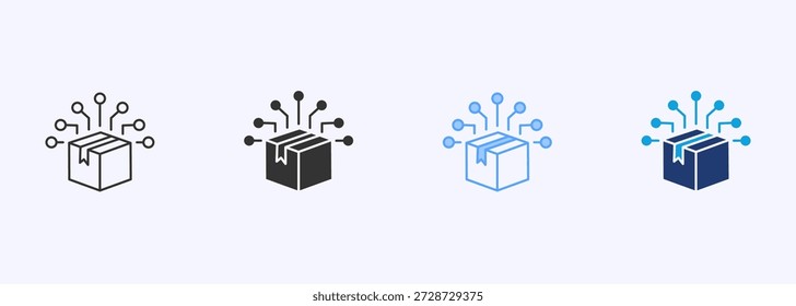 Conjunto de ícones de produtos digitais Coleção de estilos múltiplos