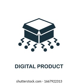 Digital Product icon. Simple element from digital disruption collection. Filled Digital Product icon for templates, infographics and more.