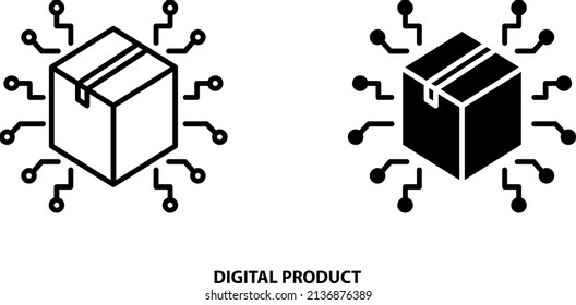 Digital Product Icon, Vector Illustration