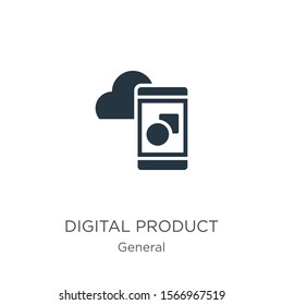 Digital product icon vector. Trendy flat digital product icon from general collection isolated on white background. Vector illustration can be used for web and mobile graphic design, logo, eps10