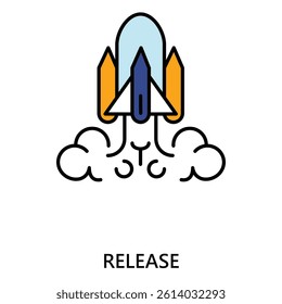 Digital Product Launch and Release vector Icon design