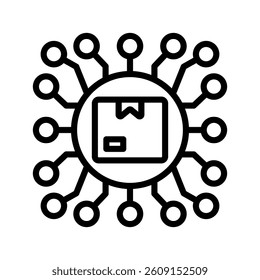 Digital Product Line Vector Illustration On White Background.
