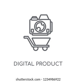 digital product linear icon. Modern outline digital product logo concept on white background from General collection. Suitable for use on web apps, mobile apps and print media.