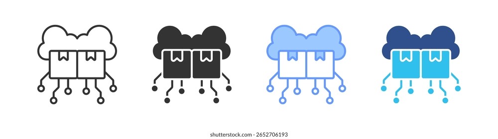 Producto digital Multi Style Icon Set Vector