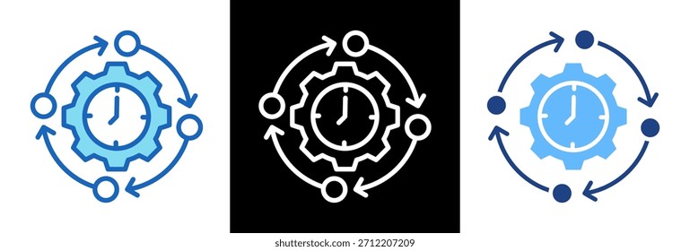 Icono de productividad digital Ilustración vectorial triplestyle