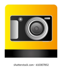 digital professional camera icon, vector illustration design