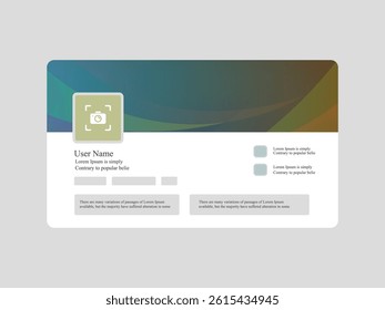 Digital Profile Card with Gradient Header