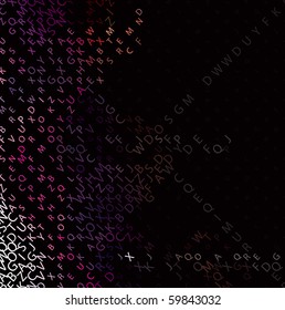 Digital program code, vector illustration.