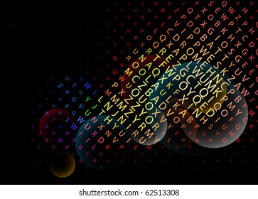 Digital program code, vector illustration.