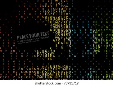 Digital program code, vector illustration.