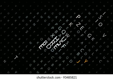 Digital program code, vector illustration.