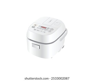 Digital Programmable Rice Cooker, Steamer and One Touch Cooking Vector, Art For Free EPS Download