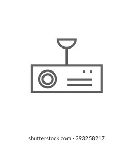 Digital projector line icon.