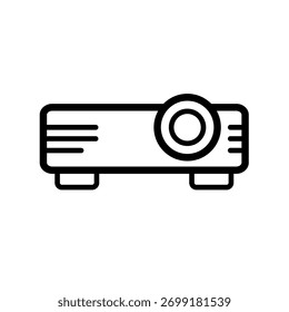 Digitaler Projektor - Linien-Vektorsymbol	