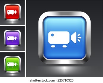 Digital Projector on Blue Square Button