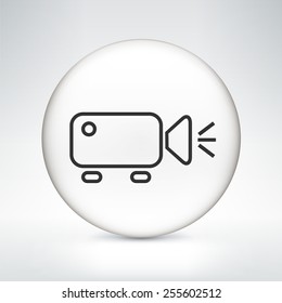 Digital Projector on White Round Buttons