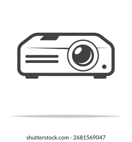 Icono de contorno de proyector digital Vector transparente aislado