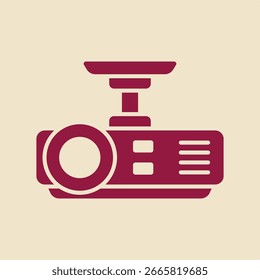 Digital Projector red trendy useful vector Illustration design handsome colorful background.eps