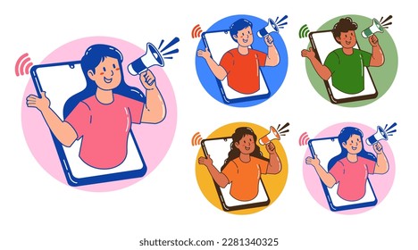 digital promotion concept using smartphone	