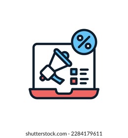 Digitale Werbeaktion Symbol in Vektorgrafik. Illustration