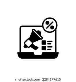 Icono de Promoción digital en vector. Ilustración