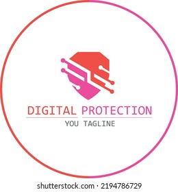 Vectordesign für digitales Schutzlogo