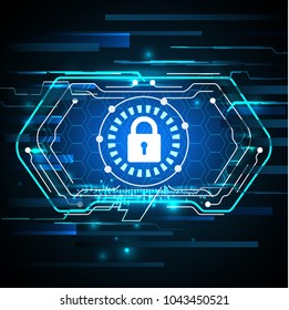 Digital protection and security data concept, futuristic tech background – vector