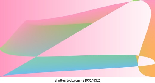 Digital Psychedelic Minimal Pastel Dynamic Gradient Mesh. Multicolor Rainbow Futuristic Neon Illustration. Fluid Technology Layers Smooth Horizontal Lines. Pink Shape Modern Color Blurred Background.