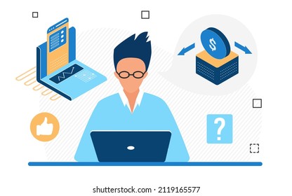 Almacenamiento de servidores de bloques virtuales de contabilidad pública digital. Intercambio de plataforma online de criptodivisa