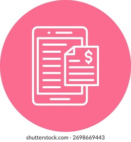 Estilo de círculo de cor da linha de publicação digital