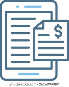Digital Publishing Line Two Colour Icon