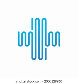 Design des medizinischen Logos für digitale Impulse