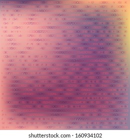 Digital purple vector background. Background of numbers. Vector illustration. 