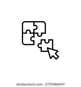 Digital Puzzle Piece Integration Cursor Click Solution