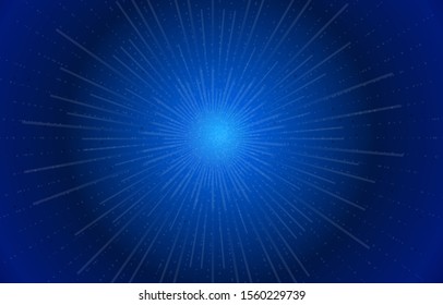 Digital radial circle curve from random dot . Abstract Background for 3D Futuristic technology concept