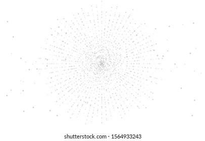 Digital radial circle curve from random dot . Abstract Background for 3D Futuristic technology concept